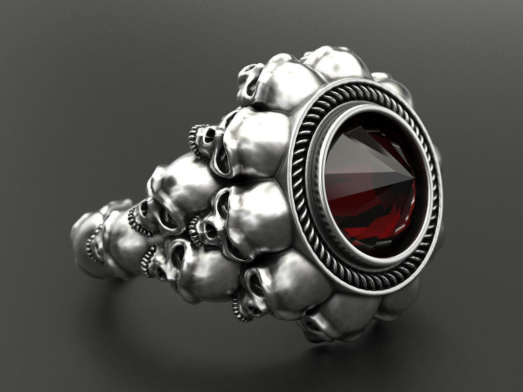 Bague tête de mort Anēka