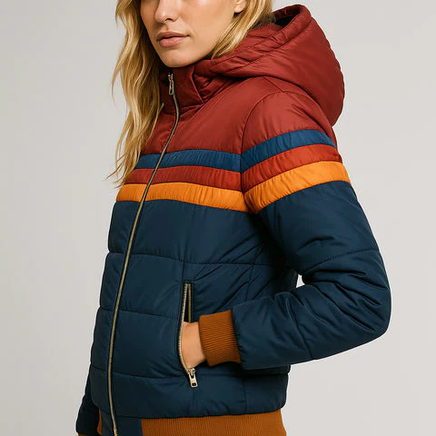 Lina | Veste coupe-vent color block