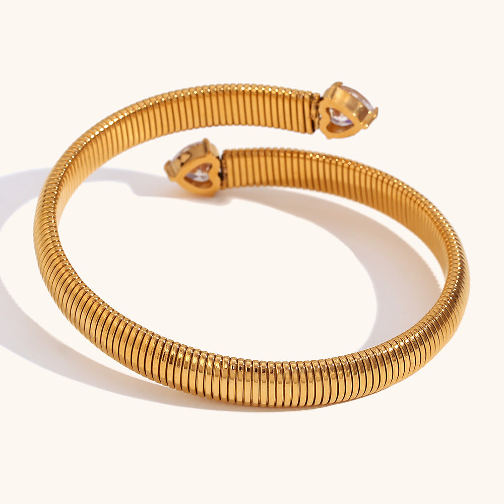 Bracelet Coeur Texturé