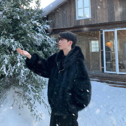 Manteau thermique rembourré de fourrure