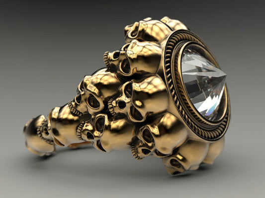 Bague tête de mort Anēka