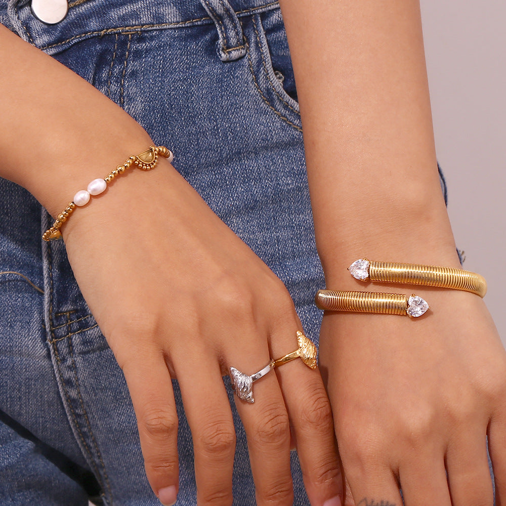 Bracelet Coeur Texturé