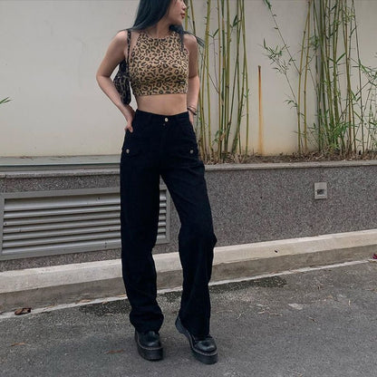 Haut dos nu imprimé léopard