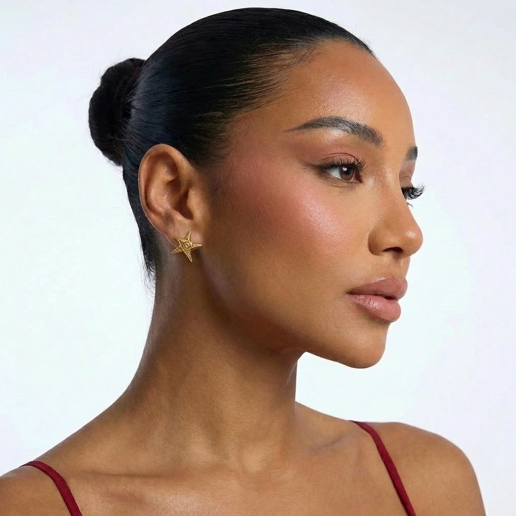 Boucles d'oreilles étoile de mer